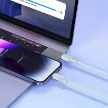 Кабель Baseus Pudding Series Fast Charging Data Cable Type-C to Lightning PD 20W 1m Білий