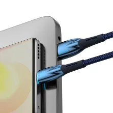 Кабель Baseus Glimmer Series Fast Charging Data Cable USB to Type-C 100W 20V 5A 2m Синій