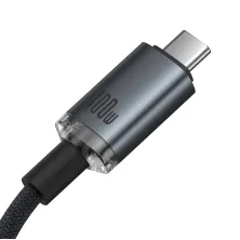 Кабель Baseus Crystal Shine USB3.2 Full Featured Fast Charging Data Cable Type-C to Type-C 100W 4K@60Hz 20Gbps 1.5m Чорний