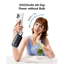УМБ Baseus EnerFill FC21 Qpow 3 Ultra 10000mAh 22.5W з технологією QC3.0+PD3.0 + Кабель Type-C to Lightning Чорний