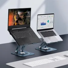 Подставка для ноутбука Baseus UltraStable Pro Series Rotatable and Foldable Laptop Stand на 3 шарнирах вращение 360° Серый