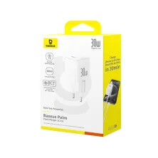 Сетевое зарядное устройство Baseus Palm Fast Charger 1C PD3.0 30W Type-C 3A Белый