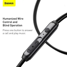 Наушники Baseus Encok H19 Wired Earphone 3.5mm Черный