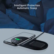 Бездротовий зарядний пристрій Baseus Simple 2in1 For Phone + Pods Pro з технологією Qi 15W 2A Чорний