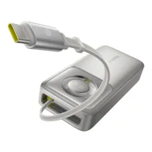 УМБ Baseus Free2Pull with Retractable Cable 20000mAh 65W с технологией QC3.0+PD3.0 и Type-C кабелем 60W Серый