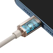 Кабель Baseus Crystal Shine Series Fast Charging Data Cable Type-C to Lightning PD 20W 1.2m Рожевий
