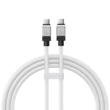 Кабель Baseus CoolPlay Series Fast Charging Data Cable Type-C to Type-C 100W 20V 5A 1m Білий
