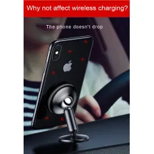 Автодержатель для телефона магнитный Baseus Bullet Magnetic на торпедо Черный