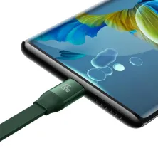 Кабель Baseus Bright Mirror 2 Series Retractable 3-in-1 Fast Charging Data Cable USB to Lightning+Type-C+MicroUSB 66W 1.1m Зелений