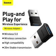 USB Bluetooth Адаптер BASEUS Wireless Adapter BA04 BT5.0 20m Черный