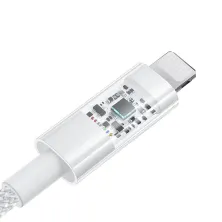 Кабель Baseus Gem Series Fast Charging Data Cable Type-C to Lightning PD 20W 1m Білий