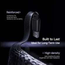 Кабель Baseus MVP 3 Fast Charging Data Cable USB to Type-C 100W 20V 5A 2m Черный