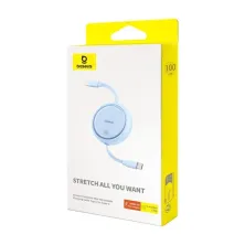 Кабель Baseus Free2Draw Mini Retractable Charging Data Cable Type-C to Type-C 100W 20V 5A 1m Блакитний