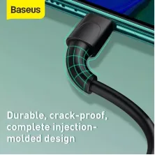Кабель Baseus White Series Support VOOC Quick Charging Cable USB to Type-C 100W 20V 5A 1m Черный