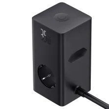 Сетевое зарядное устройство Baseus PowerCombo Tower PowerStrip 35W 3AC+2USB+2Type-C 3A Черный