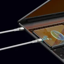 Кабель Baseus Glimmer Series Fast Charging Data Cable Type-C to Type-C 100W 20V 5A 1m Білий