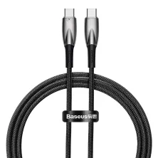 Кабель Baseus Glimmer Series Fast Charging Data Cable Type-C to Type-C 100W 20V 5A 1m Чорний