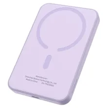 УМБ Baseus Magnetic Mini Wireless Fast Charge 2in1 5000mAh 20W 2.4A QC3.0+PD3.0 с Беспроводной зарядкой Qi 15W Фиолетовый