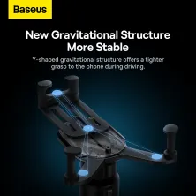 Автодержатель для телефона Baseus Stable Gravitational Car Mount Air Vent Version в воздуховод (SUWX020001) Черный