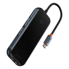USB-хаб Baseus 8in1 AcmeJoy 8-Port Type-C HUB Adapter Type-C to USB3.0*2, USB2.0*1, Type-C*1, 4KHDMI, RJ45, TF, SD Сірий