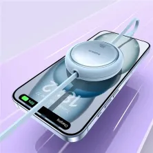 Кабель Baseus Free2Draw Mini Retractable Charging Data Cable Type-C to Type-C 100W 20V 5A 1m Блакитний