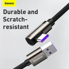Кабель Baseus Legend Series Fast Charging Data Cable USB to Type-C 66W 11V 6A 2m Чорний