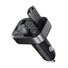 FM-трансмиттер Baseus S-09 Pro T-Typed FM Launcher MP3 Car Charger 2USB+Type-C 3.4A Черный