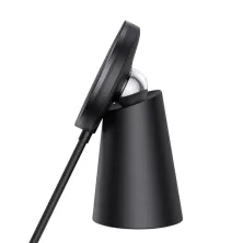 Бездротовий зарядний пристрій Baseus Simple Magnetic Stand з функцією MagSafe і Qi 15W Чорний