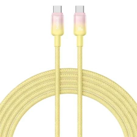 Кабель Baseus Discolor Series Fast Charging Data Cable Type-C to Type-C 100W 20V 5A 1m Жовтий