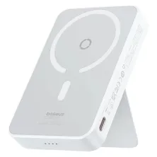 УМБ Baseus MagPro Magnetic Bracket Wireless Fast Charge 5000mAh 20W 2.4A QC3.0+PD3.0 с Беспроводной зарядкой Qi 15W Белый