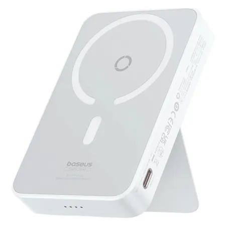 УМБ Baseus MagPro Magnetic Bracket Wireless Fast Charge 5000mAh 20W 2.4A QC3.0+PD3.0 з Бездротовою зарядкою Qi 15W Білий