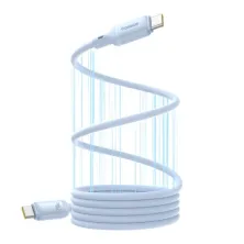 Кабель Baseus PicoGo Magnetic Liquid Silicone Series Fast Charging Data Cable Type-C to Type-C 240W 1m Блакитний