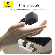 Мережевий зарядний пристрій Baseus Palm Fast Charger 1C PD3.0 30W Type-C 3A  + Кабель Type-C to Type-C 60W 20V/3A 1м Чорний