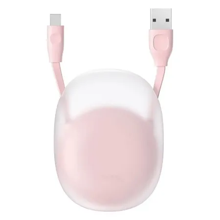 Кабель Baseus Lets Go Little Reunion One-Way Stretchable Cable USB to Type-C 2A 1m Розовый