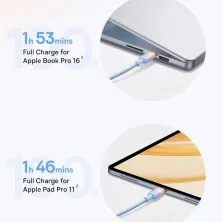 Кабель Baseus Discolor Series Fast Charging Data Cable Type-C to Type-C 100W 20V 5A 1m Блакитний