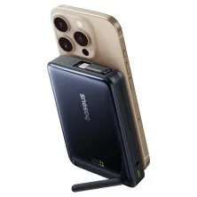 УМБ Baseus Nomos Qi2 Kickstand Magnetic 10000mAh 45W QC3.0+PD3.0 з функцією MagSafe и Qi2 15W и Type-C кабелем 45W Чорний