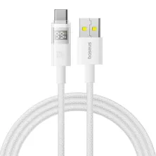 Кабель Baseus Display 2 Series Fast Charging Data Cable USB to Type-C 100W 20V 5A 1m Белый