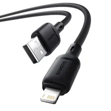 Кабель Baseus Silky Series Fast Charging Data Cable USB to Lightning 2.4A 2m Черный