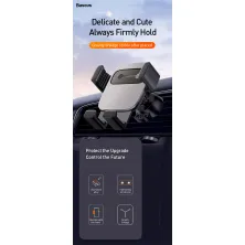 Автодержатель для телефона Baseus Cube Gravity Vehicle в воздуховод Серебристый