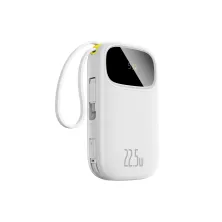 УМБ Baseus EnerFill FC31 Qpow3 Dual-Cable 20000mAh 22.5W з технологією QC3.0+PD3.0 и iP 20W+Type-C 22.5W кабелем Білий