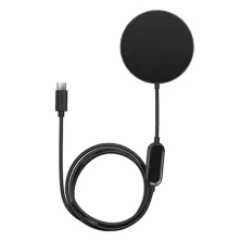 Бездротовий зарядний пристрій Baseus Simple Mini2 Magnetic з функцією MagSafe і Qi 15W Чорний