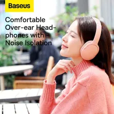 Беспроводные Bluetooth наушники Baseus Encok D02 Pro Розовый