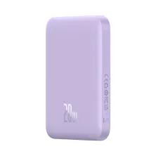 УМБ Baseus Magnetic Wireless 2in1 6000mAh 20W 2.4A QC3.0+PD3.0 з Бездротовою зарядкою Qi 15W Фіолетовий