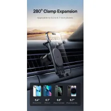 Автодержатель для телефона Baseus Stable Gravitational Car Mount Air Vent Version в воздуховод (SUWX020001) Черный