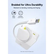 УМБ Baseus EnerFill FC51 Bipow2 Pro 20000mAh 22.5W 2.4A з технологією QC3.0+PD3.0 та Type-C кабелем 22.5W Білий