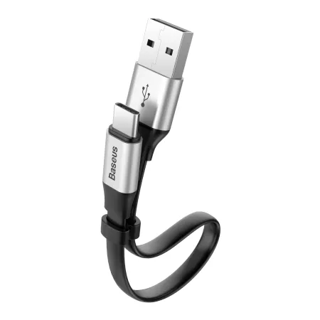 Кабель Baseus Nimble Portable Cable USB to Type-C 3A 0.23m Сріблястий