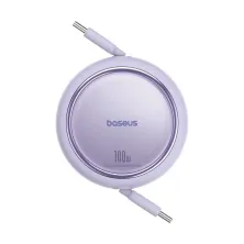 Кабель Baseus Free2Draw Mini Retractable Charging Data Cable Type-C to Type-C 100W 20V 5A 1m Фиолетовый