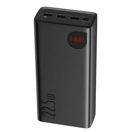 УМБ Baseus Adaman 40000mAh 22.5W з технологією QC3.0 + PD3.0 3USB+Type-C + Кабель USB to Micro Чорний