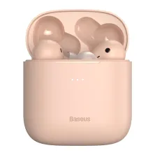 Беспроводные Bluetooth наушники Baseus Encok TWS W06 с функцией беспроводной зарядки Qi Розовый
