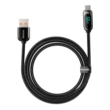 Кабель Baseus Display Series Fast Charging Data Cable USB to Type-C 66W 11V 6A 2m Чорний